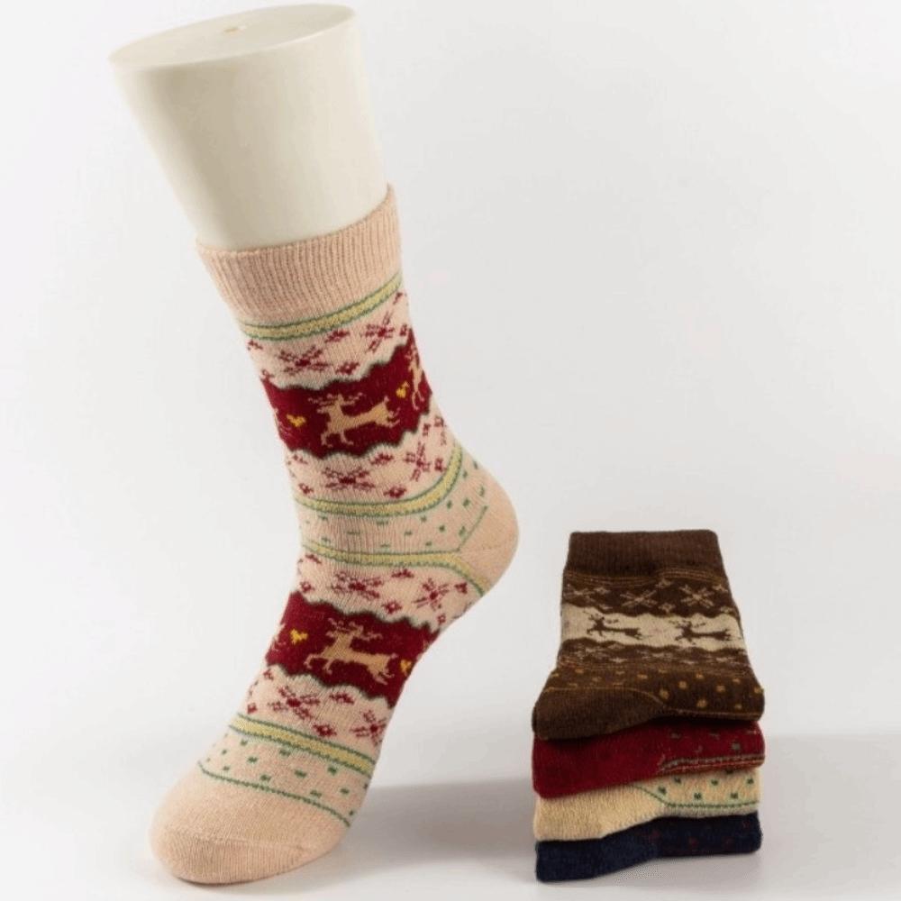 Thickened Christmas Socks Elk Floor Socks High Quality Middle Tube Socks  Winter