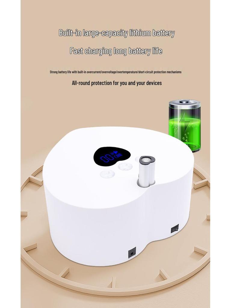 Wireless LED Nail Art Curing Lamp: Rechargeable, Fast-Drying, No Hand Blackening, UV Glue Compatible.