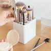 Makeup Brush Holder 12 Hole Storage Ventilation Breathable Makeup Brush Organizer Beauty Storage Box White