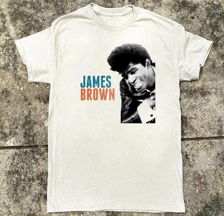 

James Brown White Cotton Shirt FUll Size S5XL Unisex T-Shirt XXXXL