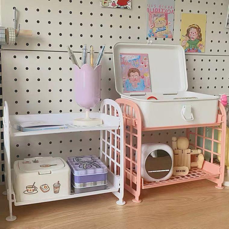 Multi-layer Desktop Storage Rack for Dormitory and Office