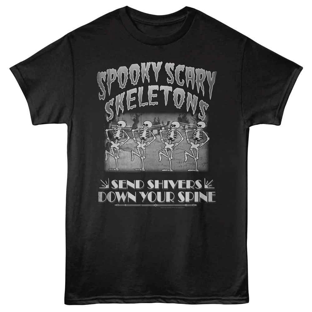 

Spooky Scary Skeletons - Old Film Quartet - Black Short Sleeve Children s T-shirt 160