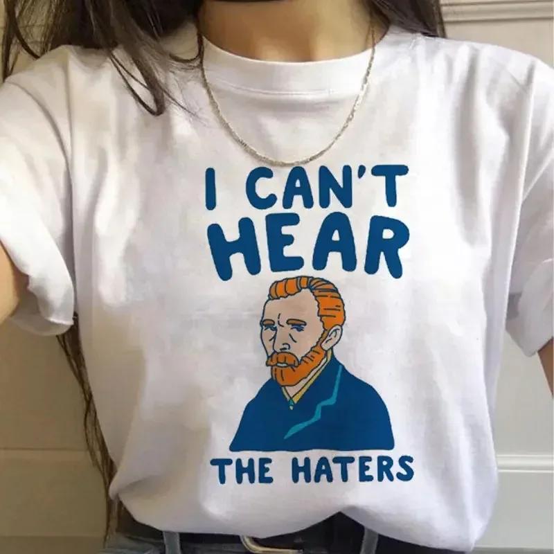 Artistic Van Gogh Paintings Graphic T Shirt With Classic Art Quotes Creative Designs Stylish Casual Short Sleeve Tee For Daily