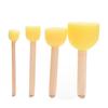 4 Pcs/Set Kid Sponge Paint Brush Wooden Handle Children Painting Graffiti 4 Size