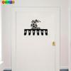 Metal Wall Art Sculpture 6 Hook Key Holder Flower Key Rack Iron Wall Decor for Entrance Hallway Bedroom Gift