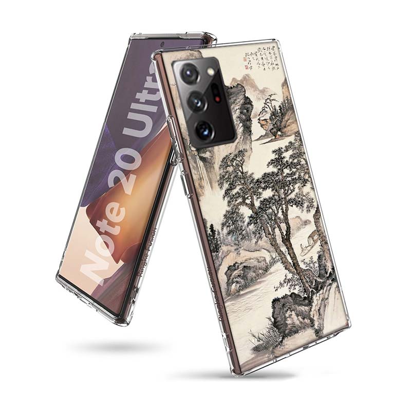 Chinese Style ink Painting Art Phone Case for Samsung A55 A35 A25 A15 A07 A05S A16 A17 A26 A36 A37 A56 A57 Galaxy Note 20 10 A50