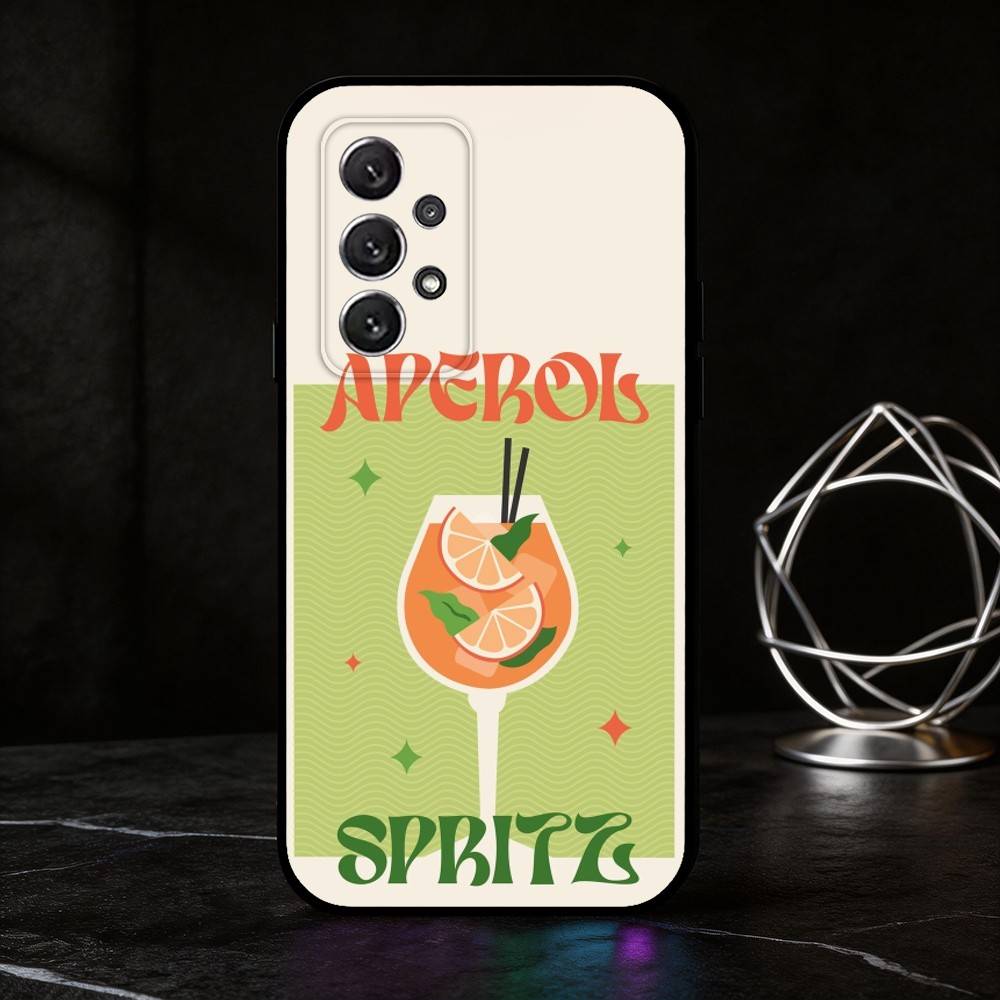 A-Aperol Spritz phone Case For Samsung S25,24,21,22,23,30,Ultra,20,Plus,Fe,Lite,Note Soft Black Cover
