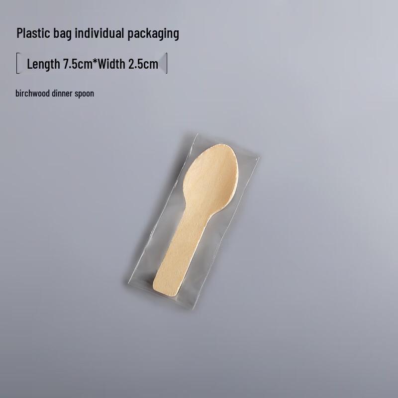 Wuhe Disposable Wooden Ice Cream Spoons