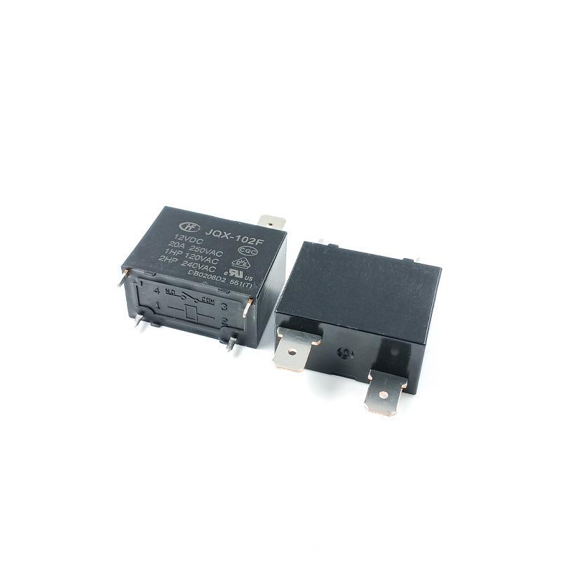 Hongfa Relay JQX-102F, 12VDC, 20A, 4-Pin, Normally Open, New, Ideal for Air Conditioners