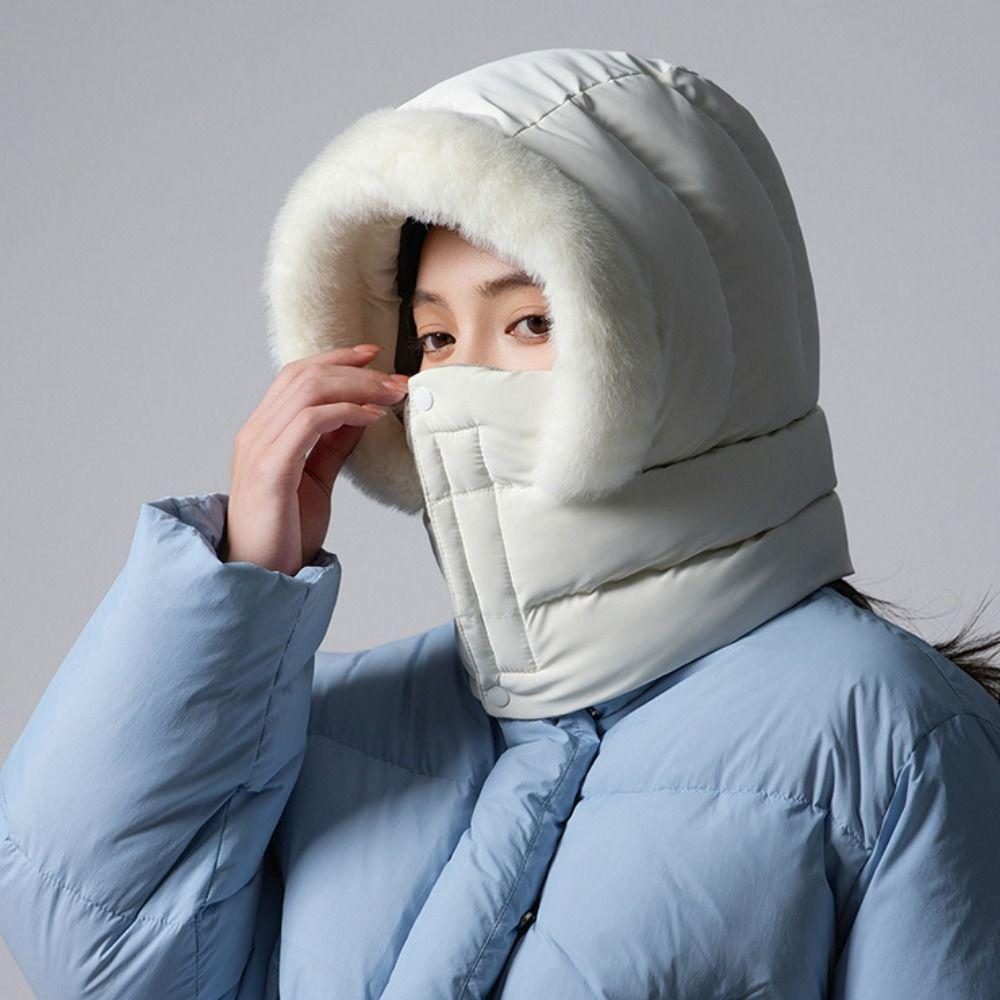 Keep Warm 3-in-1 Winter Cycling Hat Windproof Lei Feng Hat Portable Warm Scarf Face Mask  Skiing