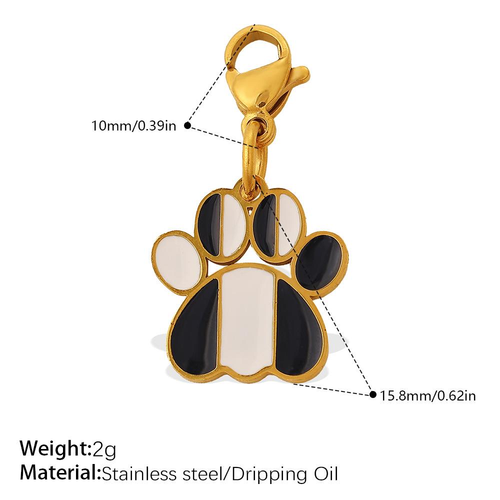 Cute Cartoon Cat & Dog Paw Lobster Clasp Pendant, DIY Charm for Bracelet & Necklace 3