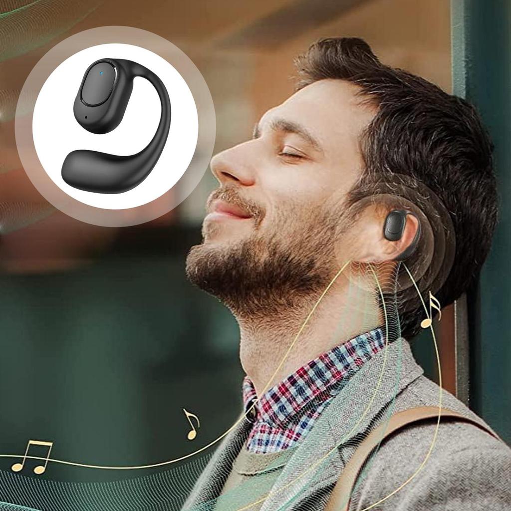 Open-Ear Headphone Wireless Open-Ear Earbud for Sports Long-Lasting Battery Earphone for Running Cycling Driving Business Trips