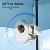 Adjustable Speed Hanging Waist Fan with Umbrella Clip & Outdoor Lighting