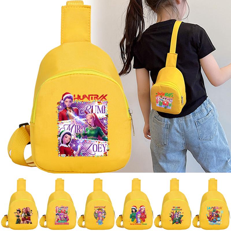 K-Pop Demon Hunters Printed Shoulder Bag Crossbody Bag Kawaii Portable Compact Storage Bag Crossbody Pouch Kid Birthday Christmas Gift