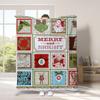 Christmas cartoon digital-printed polyester Bedroom velvet flannel cover blanket Fleece soft sofa cover blankets for beds