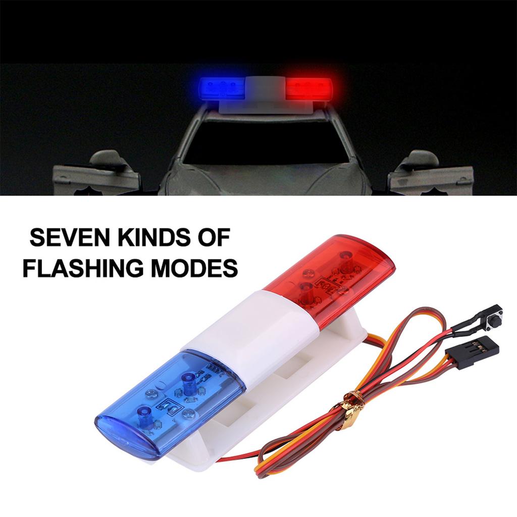 LED Red & Blue Warning Flashing Lights for Remote Control Car Model RC Accessory