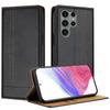 For Samsung Galaxy S23 Ultra Case L-Shaped Grid Pattern Leather Stand Phone Cover with Card Slots