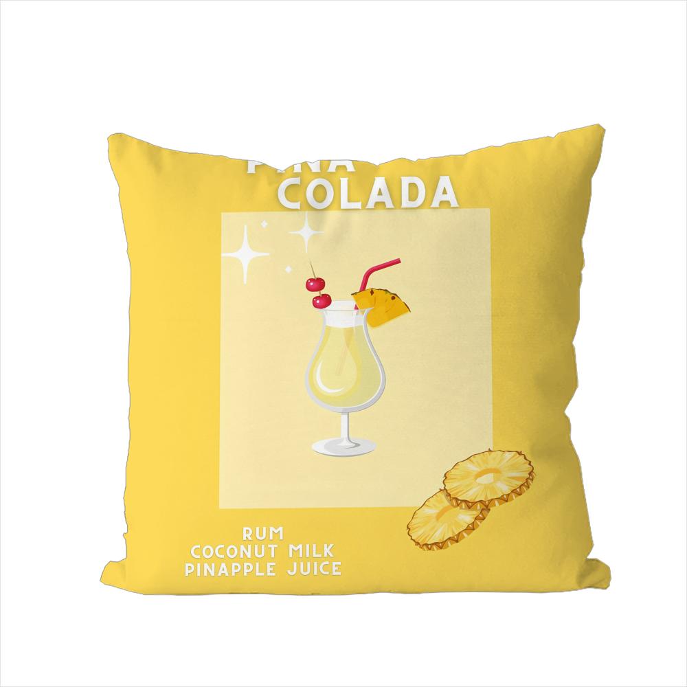 

Pina Colada Cocktail Pillow Case For Car Sofa Decorative Home Doublesided Print Plush Square Throw Pillow Cushion Cover 30x30cm