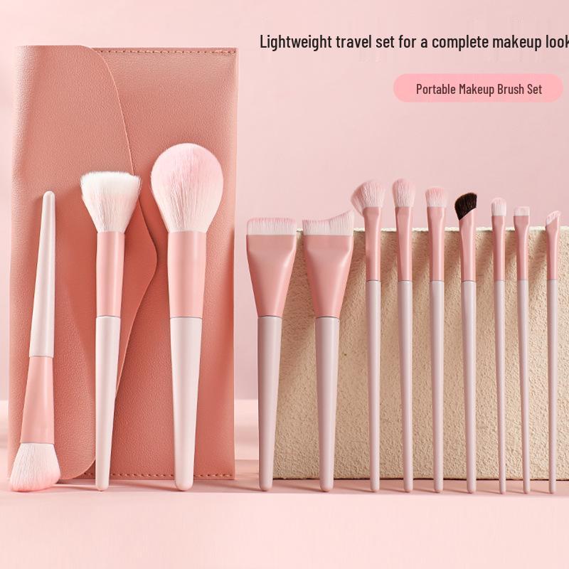 12-Piece Makeup Brush Set: Soft Bristle Powder, Eyeshadow, Blush Brushes & Beauty Tools