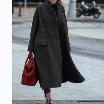 Palton de lână de culoare uni pentru femei, toamnă/iarnă 2025 - Călduros, elegant, casual
