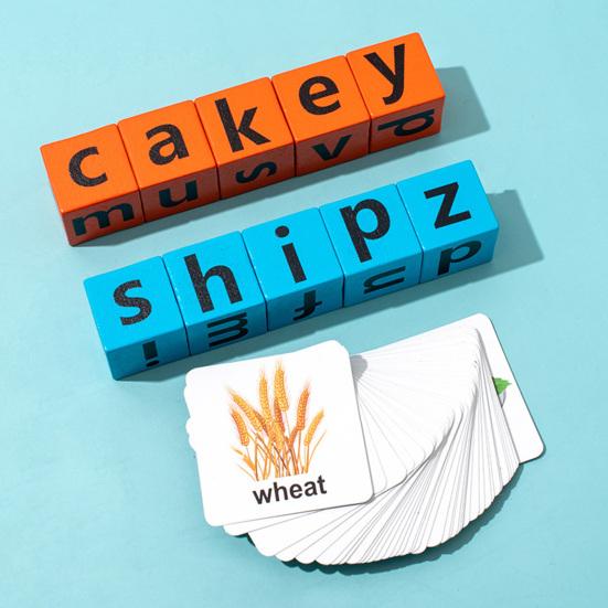 Dice Word Game with 40 Themed Cards 20 Letter Blocks Buzzer Challenge Develops Word Building Multiplayer