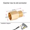 New High-pressure Water Gun Conversion Quick Connector Adapter All Copper