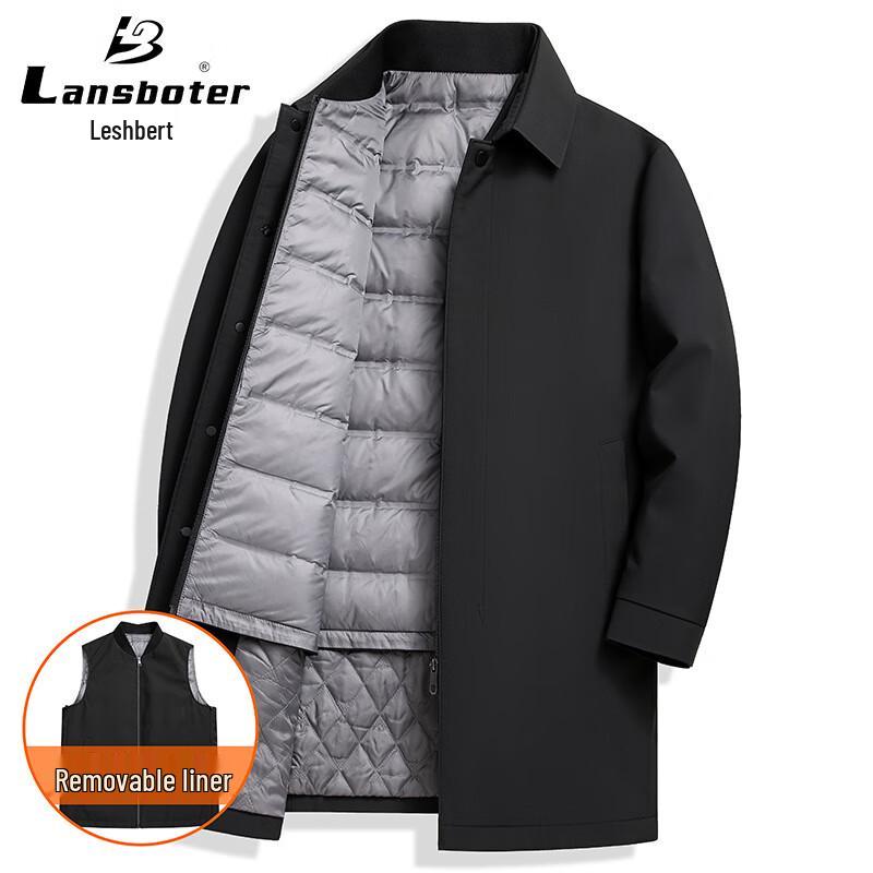 Three-Way White Duck Down Long Puffer Jacket