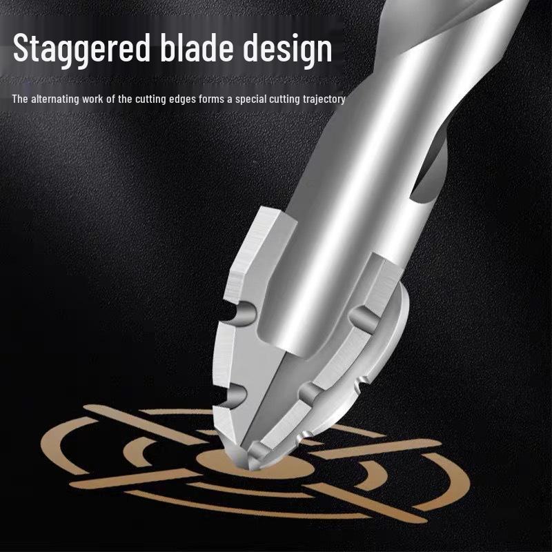 Four-Blade Serrated Drill Bit for Tile, Concrete & Glass