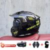 Full Face Motorcycle Helmet With Detachable Bluetooth Module ABS Shell Unisex All Season Retro Style