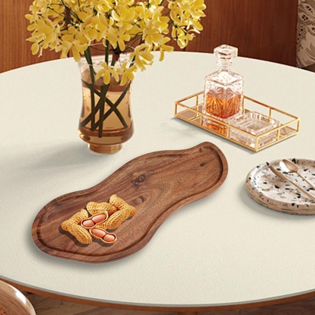Acacia Wood Serving Tray Cake Appetizer Plate Home Decor Decorative Food Dish Kitchen Countertop Charcuterie Board Sushi Plate