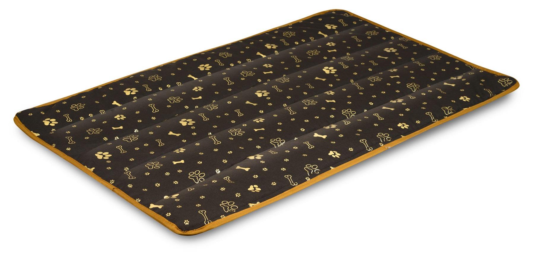 Tappetino per cuccia 120x80 cm impermeabile ossa dorate