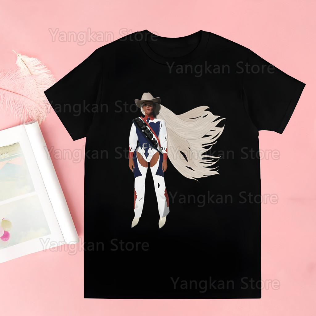 

Cowboy Carter Harajuku Tops Summer Tops Graphic Tees Women Kawaii Tshirt Clothes T Shirt Drop Shipping 3XL