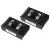 2Pcs Single Phase Bridge Rectifier 100A 1600V 4 Terminals Current Conversion Module Waterproof Black
