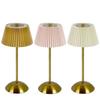 Portable Touch Rechargeable Led Desk Lamp Fabric Shade Wireless Dimmable Creative Ambient Light for Living Room