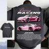 Unisex Mode Trendig Vielseitig Rennsportkultur Grafikdruck Kurzarm T-Shirt High-End Luxus Unisex Stil Sowohl für Unisex als auch für Unisex