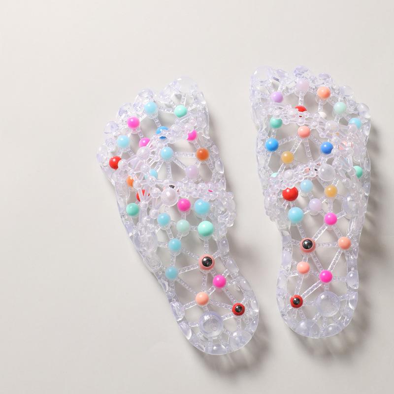 Women's Non-slip Quick-dry Massage Slippers with Odor-resistant Insole and Acupoint Foot Therapy
