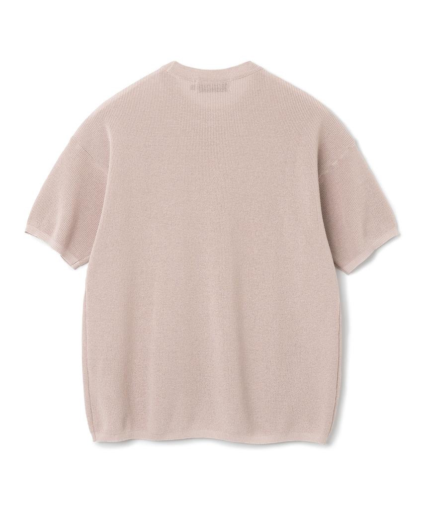 Nitied Coolever Round Short Sleeve Knit Tee Pink
