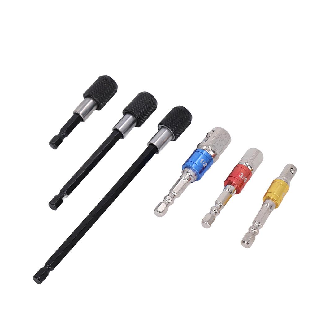 14in Hex Shank Bit Adapter Magnetic Extension Chuck Screwdriver Socket Bit Holder Kit