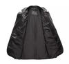 Stylish Formal Men's Blazer Black Genuine Leather Soft Lambskin Handmade