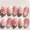 Summer European American 3D Strawberry Cherry Almond Nail Art Gel Tips