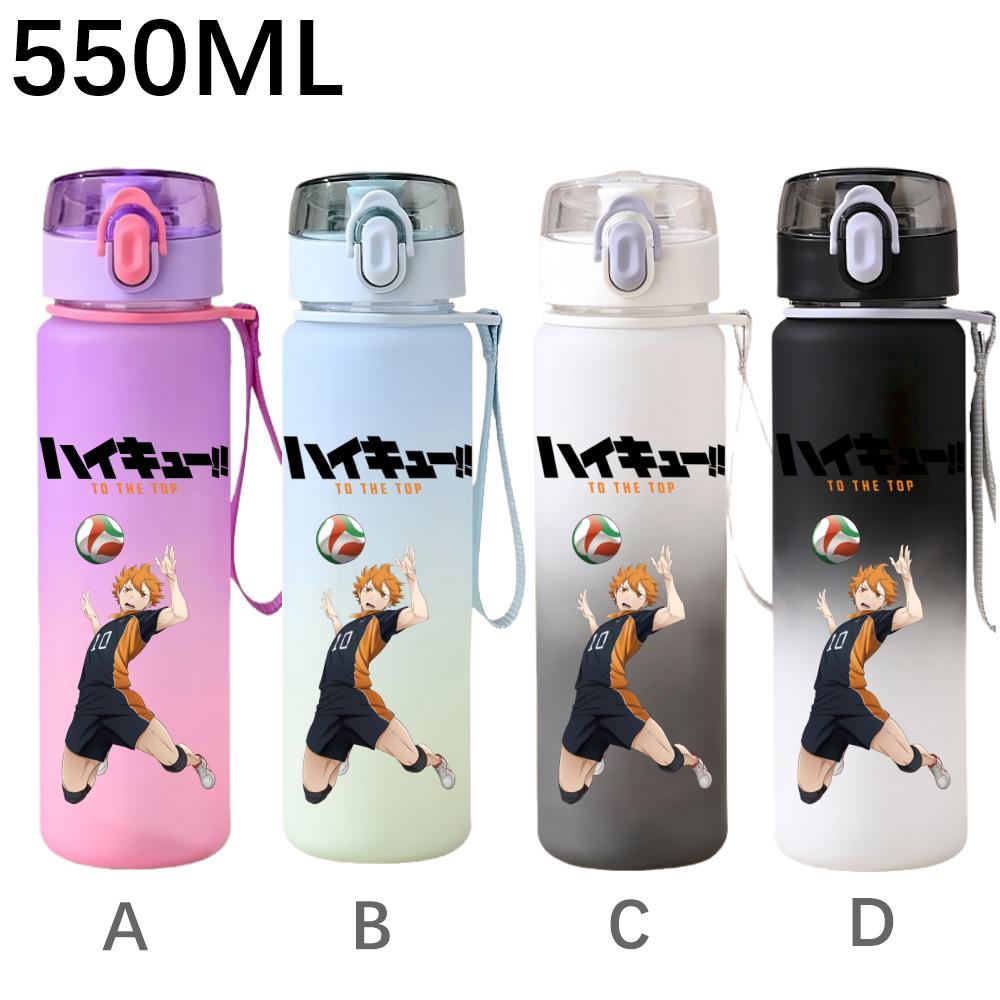 

Anime Haikyuu Hinata Shoyo Sports Water Bottle Tobio Kageyama Yu Nishinoya Drinking Bottles Travel Cycling Hiking Gym Jugs 550ML Kid Friendly D-1PCS