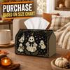 1pc Halloween Tissue Box Holder with Mystical Vintage Design- Figure Crescent Moon Star,Durable Polyester,Ideal for Kitchen,Living Room,Bedroom,Bathro