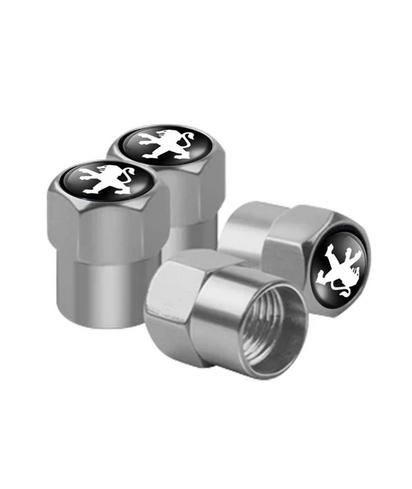 Car Sticker Premium Anti-Fade 4pcs/set For Peugeot Tire Valve Caps Metal Stem Cover Scratch-Resistant Wheel Exterior Accessories