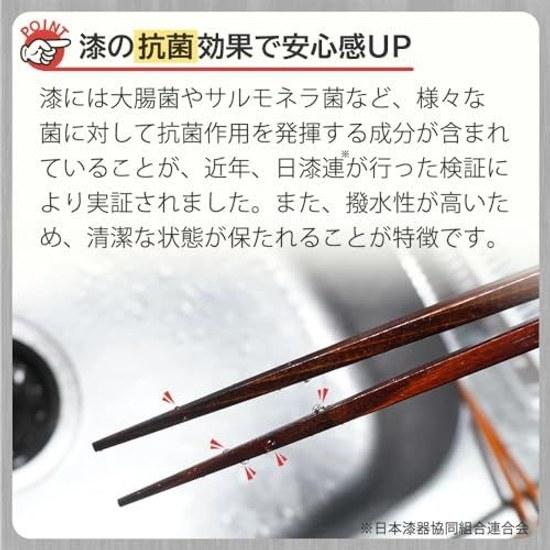 Kiso Hinoki Chopsticks 5-Pair Set Lacquered