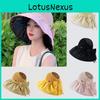 Summer Sun Protection Fisherman Hat With Wide Brim And Breathable Polyester For Women