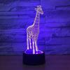 Animals Giraffe 3D Night Light Touch LED Table Desk Lamps 7 Color Changeable Desk Lamp Table Household Room Decoration Gift