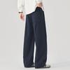 American retro trendy brand lace-up lyocell casual pants men's autumn new loose wide-leg straight trousers