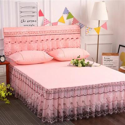 Decorative Embroidered Lace Bed Skirt Princess Bed Skirt Non-slip Mattress Cover Protector Bedspread Bedsheet Bed Cover Bedding