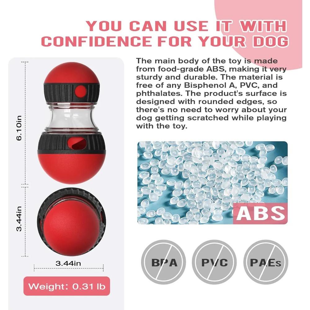 Hunde-Puzzle-Spielzeug, elliptischer Rollball, Steigerung der Intelligenz, undichtes Futter, Entwicklung guter Gewohnheiten, langlebiges interaktives Haustierspielzeug