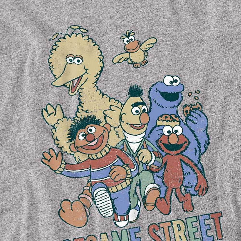Sesame Street Unisex Adult Group Shot Long-Sleeved T-Shirt